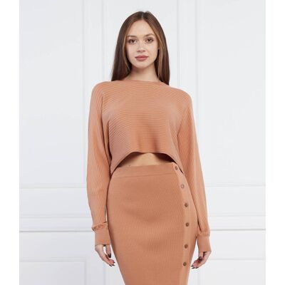 Silvian Heach Sweter GICUTE Cropped Fit camel L Silvian Heach Sweter GICUTE Cropped Fit camel L