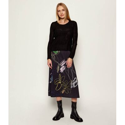 Desigual Sukienka 2w1 VEST_KALA z dodatkiem wełny czarny L Desigual Sukienka 2w1 VEST_KALA z dodatkiem wełny czarny L