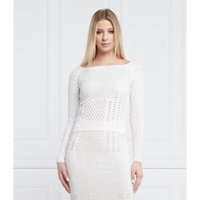 Pinko Sweter TORRELAVEGA Slim Fit biały XS Pinko Sweter TORRELAVEGA Slim Fit biały XS