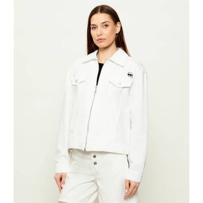Karl Lagerfeld Kurtka jeansowa ikon Regular Fit biały L Karl Lagerfeld Kurtka jeansowa ikon Regular Fit biały L