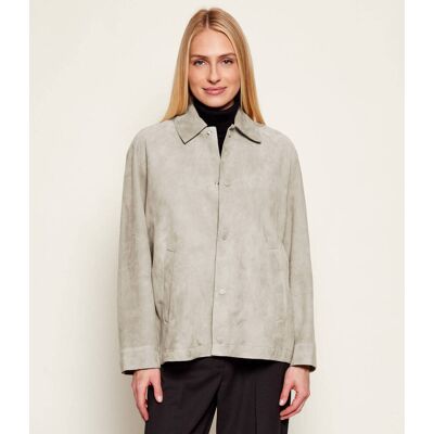 MAX&Co.; Kurtka MCOBOEMIA Loose fit zamsz szary M MAX&Co.; Kurtka MCOBOEMIA Loose fit zamsz szary M