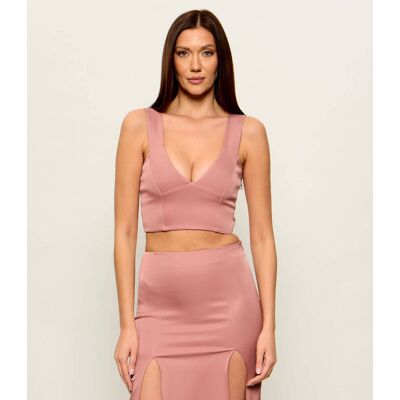 Patrizia Pepe Top Cropped Fit różowy 36 Patrizia Pepe Top Cropped Fit różowy 36