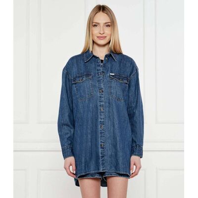 Guess Jeans Jeansowa koszula Oversize fit niebieski L Guess Jeans Jeansowa koszula Oversize fit niebieski L