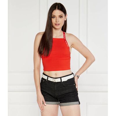 Calvin Klein Jeans Top Slim Fit czerwony L Calvin Klein Jeans Top Slim Fit czerwony L