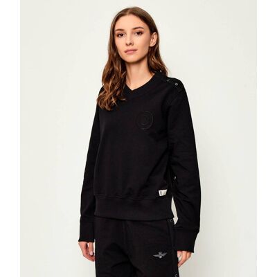 Aeronautica Militare Bluza Regular Fit czarny L Aeronautica Militare Bluza Regular Fit czarny L