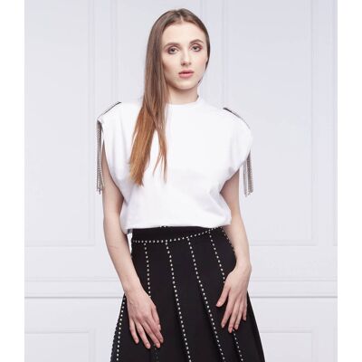 Silvian Heach Bluza Regular Fit biały M Silvian Heach Bluza Regular Fit biały M