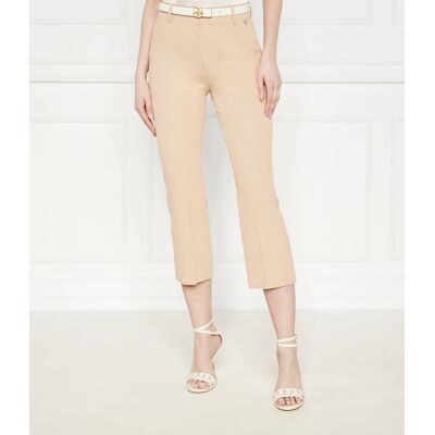 Liu Jo Spodnie Cropped Fit beżowy 44 Liu Jo Spodnie Cropped Fit beżowy 44
