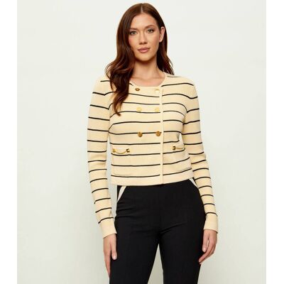 Elisabetta Franchi Kardigan Cropped Fit beżowy 36 Elisabetta Franchi Kardigan Cropped Fit beżowy 36