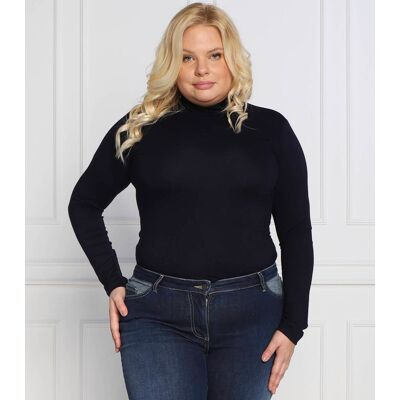 Persona by Marina Rinaldi Sweter ZAR plus size Regular Fit granatowy 46/48 Persona by Marina Rinaldi Sweter ZAR plus size Regular Fit granatowy 46/48