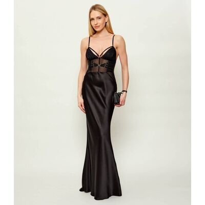 Elisabetta Franchi Satynowa sukienka czarny 40 Elisabetta Franchi Satynowa sukienka czarny 40