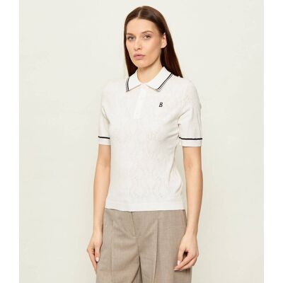 Bogner Polo MANDY Slim Fit biały 36 Bogner Polo MANDY Slim Fit biały 36