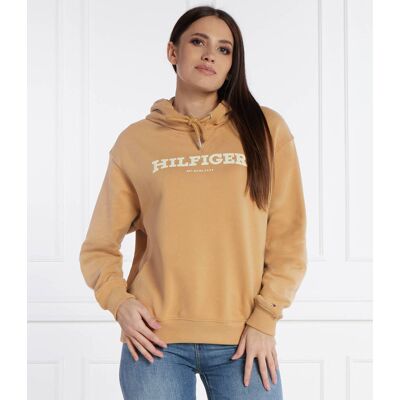 Tommy Hilfiger Bluza REG MONOTYPE FLOCK Regular Fit beżowy L Tommy Hilfiger Bluza REG MONOTYPE FLOCK Regular Fit beżowy L