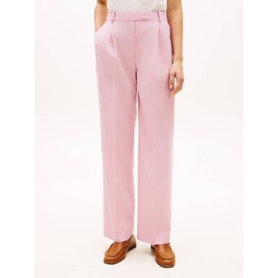 Tommy Hilfiger Spodnie Loose fit z dodatkiem wełny różowy 34 Tommy Hilfiger Spodnie Loose fit z dodatkiem wełny różowy 34
