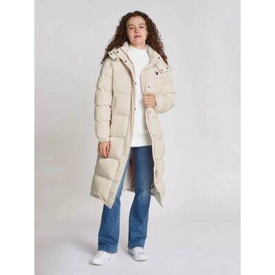 Tommy Jeans Puchowy płaszcz ALASKA ecru L Tommy Jeans Puchowy płaszcz ALASKA ecru L
