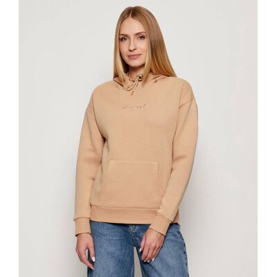 Desigual Bluza BASIC Regular Fit beżowy XS Desigual Bluza BASIC Regular Fit beżowy XS