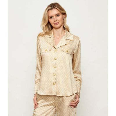 Marciano Guess Satynowa koszula ELIDA Regular Fit złoty 40 Marciano Guess Satynowa koszula ELIDA Regular Fit złoty 40