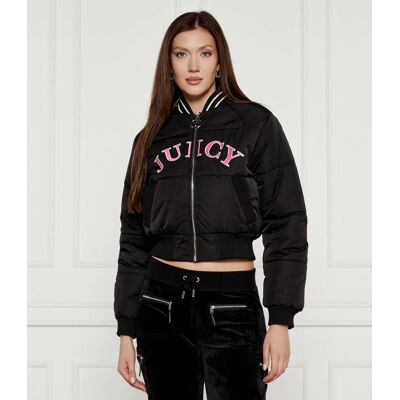 Juicy Couture Kurtka bomber Kelsey Cropped Fit czarny XL Juicy Couture Kurtka bomber Kelsey Cropped Fit czarny XL