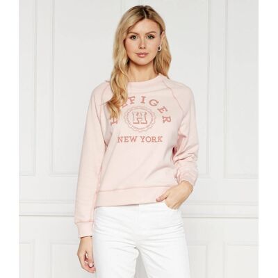 Tommy Hilfiger Bluza VARSITY RAGLAN Regular Fit pudrowy róż S Tommy Hilfiger Bluza VARSITY RAGLAN Regular Fit pudrowy róż S