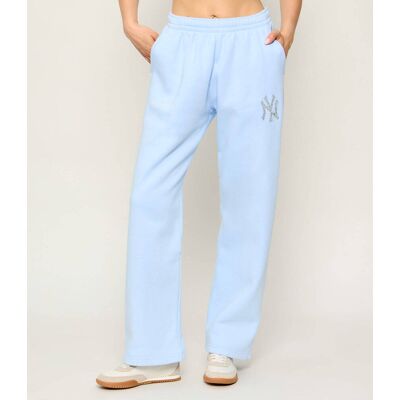 Sporty&Rich; Spodnie dresowe Yankees Krystal Regular Fit błękitny M Sporty&Rich; Spodnie dresowe Yankees Krystal Regular Fit błękitny M