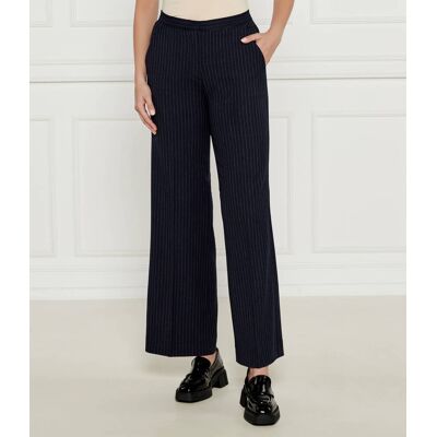Calvin Klein Spodnie flare fit z dodatkiem wełny granatowy 38 Calvin Klein Spodnie flare fit z dodatkiem wełny granatowy 38