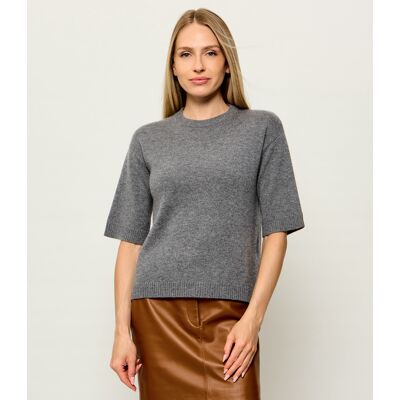 Marella SPORT Wełniany sweter Mlsvela Regular Fit z dodatkiem kaszmiru szary S Marella SPORT Wełniany sweter Mlsvela Regular Fit z dodatkiem kaszmiru szary S