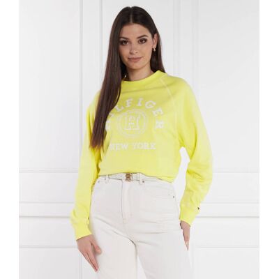 Tommy Hilfiger Bluza VARSITY RAGLAN Regular Fit żółty XS Tommy Hilfiger Bluza VARSITY RAGLAN Regular Fit żółty XS