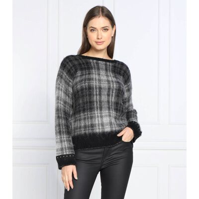 Liu Jo Sweter Regular Fit z dodatkiem wełny szary XS Liu Jo Sweter Regular Fit z dodatkiem wełny szary XS