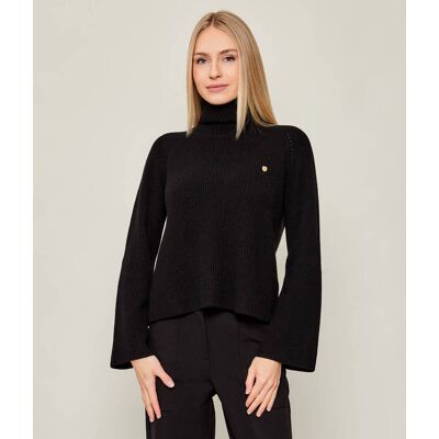 Aeronautica Militare Golf Loose fit z dodatkiem wełny i kaszmiru czarny M Aeronautica Militare Golf Loose fit z dodatkiem wełny i kaszmiru czarny M