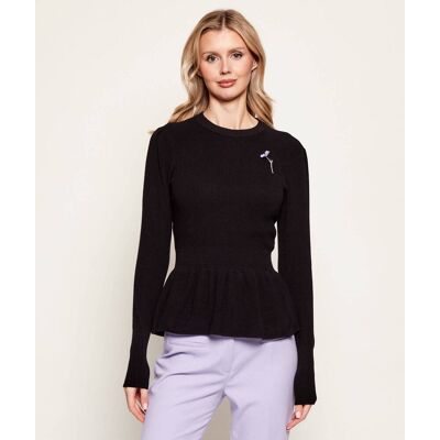 HUGO Sweter Sabanna Slim Fit czarny S HUGO Sweter Sabanna Slim Fit czarny S