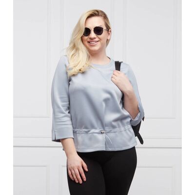Persona by Marina Rinaldi Bluza OFFSIDE plus size Straight fit błękitny 38/40 Persona by Marina Rinaldi Bluza OFFSIDE plus size Straight fit błękitny 38/40