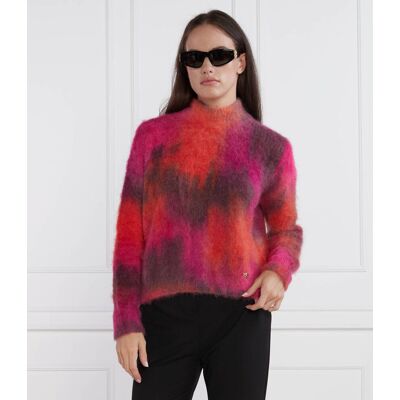 Pinko Wełniany sweter Regular Fit różowy M Pinko Wełniany sweter Regular Fit różowy M