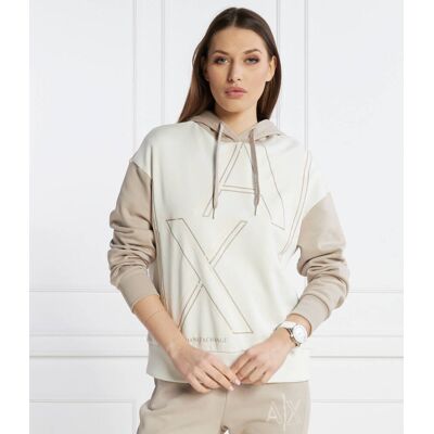 Giorgio Armani Exchange Bluza Regular Fit beżowy M Giorgio Armani Exchange Bluza Regular Fit beżowy M