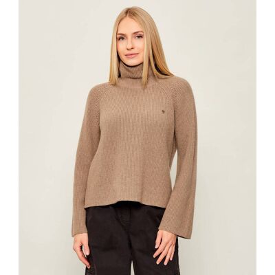 Aeronautica Militare Golf Loose fit z dodatkiem wełny i kaszmiru beżowy M Aeronautica Militare Golf Loose fit z dodatkiem wełny i kaszmiru beżowy M