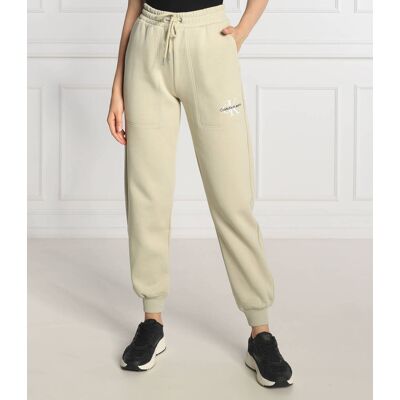 Calvin Klein Jeans Spodnie dresowe Regular Fit zielony XL Calvin Klein Jeans Spodnie dresowe Regular Fit zielony XL