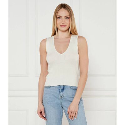 Pinko Jedwabny top AGNER Regular Fit ecru XL Pinko Jedwabny top AGNER Regular Fit ecru XL