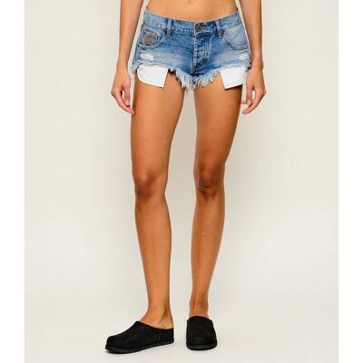 One Teaspoon Szorty MICRO DUKES Regular Fit low waist niebieski 27 One Teaspoon Szorty MICRO DUKES Regular Fit low waist niebieski 27