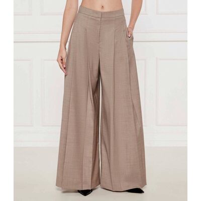 Boss BLACK Wełniane spodnie Tetosa1 Relaxed fit brązowy 38 Boss BLACK Wełniane spodnie Tetosa1 Relaxed fit brązowy 38