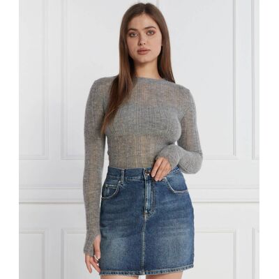Pinko Wełniany sweter Regular Fit szary M Pinko Wełniany sweter Regular Fit szary M