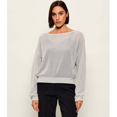 Patrizia Pepe Sweter Relaxed fit szary M Patrizia Pepe Sweter Relaxed fit szary M