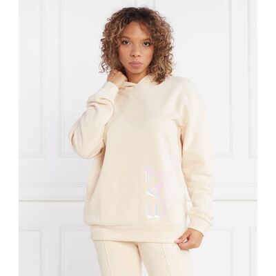 EA7 Bluza Regular Fit ecru XL EA7 Bluza Regular Fit ecru XL