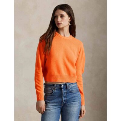 Polo Ralph Lauren Wełniany sweter Relaxed fit z dodatkiem kaszmiru pomarańczowy L Polo Ralph Lauren Wełniany sweter Relaxed fit z dodatkiem kaszmiru pomarańczowy L