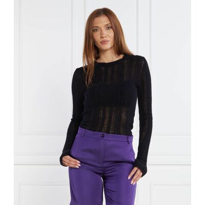 Pinko Wełniany sweter Regular Fit czarny XS Pinko Wełniany sweter Regular Fit czarny XS