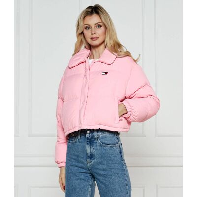 Tommy Jeans Puchowa kurtka Regular Fit pudrowy róż XL Tommy Jeans Puchowa kurtka Regular Fit pudrowy róż XL