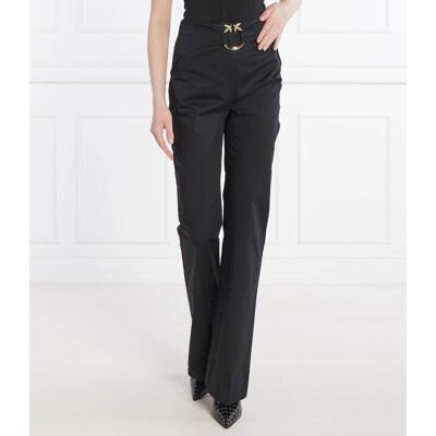 Pinko Spodnie z paskiem flare fit high waist czarny 34 Pinko Spodnie z paskiem flare fit high waist czarny 34