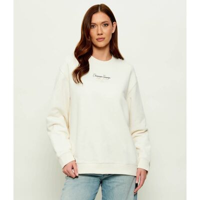 HUGO Bluza Classic crew_8 Loose fit kremowy XS HUGO Bluza Classic crew_8 Loose fit kremowy XS