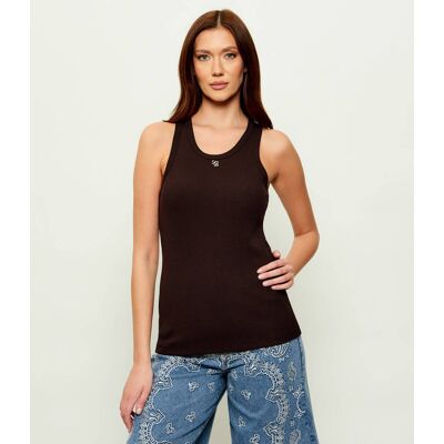 Liu Jo Top Slim Fit brązowy L Liu Jo Top Slim Fit brązowy L