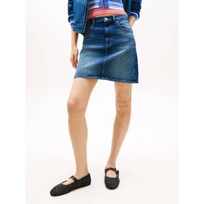 Tommy Jeans Jeansowa spódnica granatowy L Tommy Jeans Jeansowa spódnica granatowy L