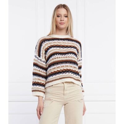 Liu Jo Sweter Relaxed fit brązowy XL Liu Jo Sweter Relaxed fit brązowy XL