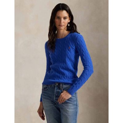 Polo Ralph Lauren Wełniany sweter JULIANNA Regular Fit z dodatkiem kaszmiru niebieski XS Polo Ralph Lauren Wełniany sweter JULIANNA Regular Fit z dodatkiem kaszmiru niebieski XS