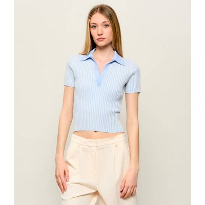 HUGO Sweter Sunsyra Slim Fit błękitny L HUGO Sweter Sunsyra Slim Fit błękitny L